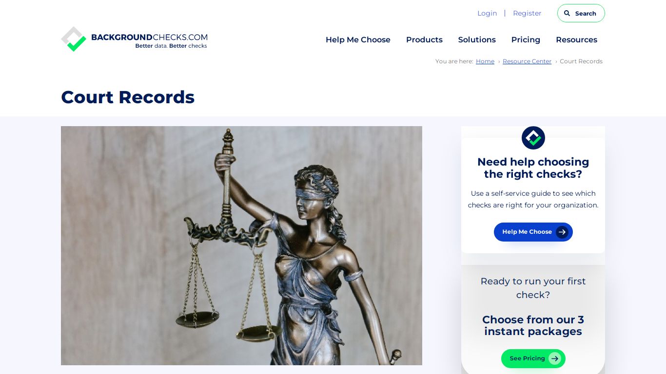 Court Records - background checks